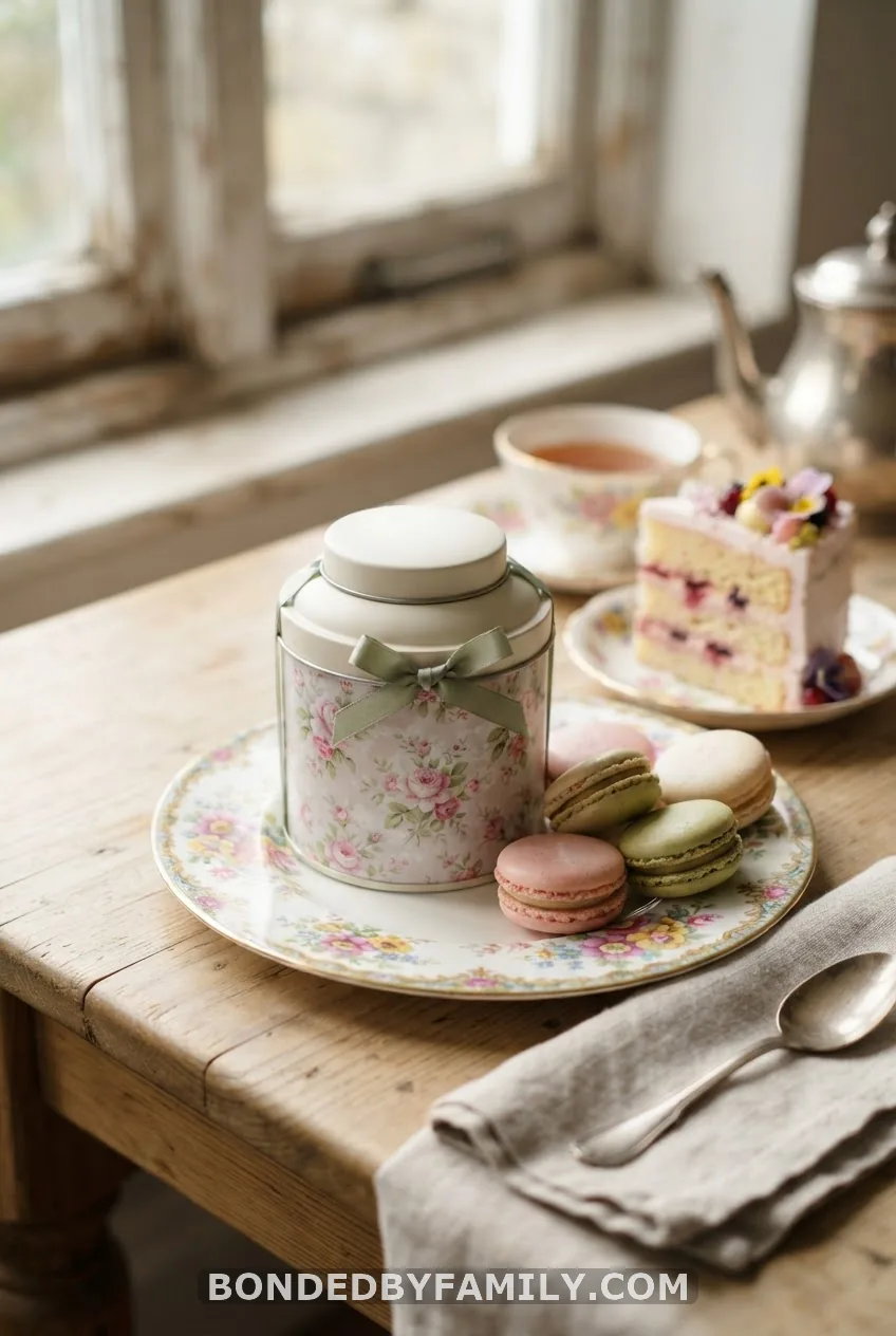 Tea Tin Favors and Floral Brunch Styling