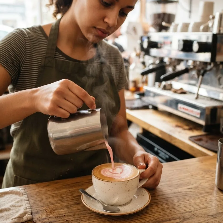 Pink or Blue Crema Latte Art
