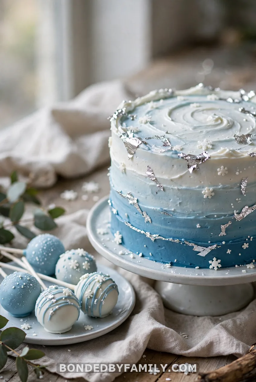 Blue Christmas Cake