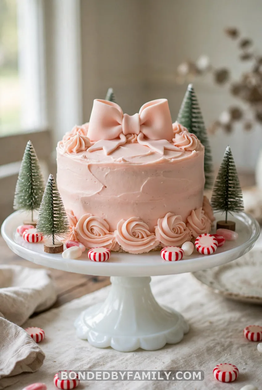 Pink Christmas Cake