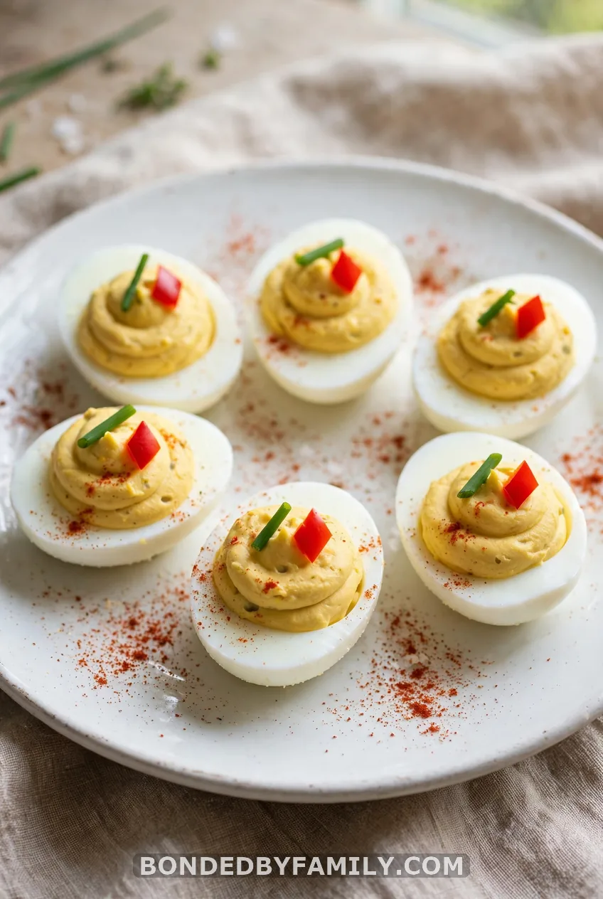 Deviled Eggs with Paprika Stars