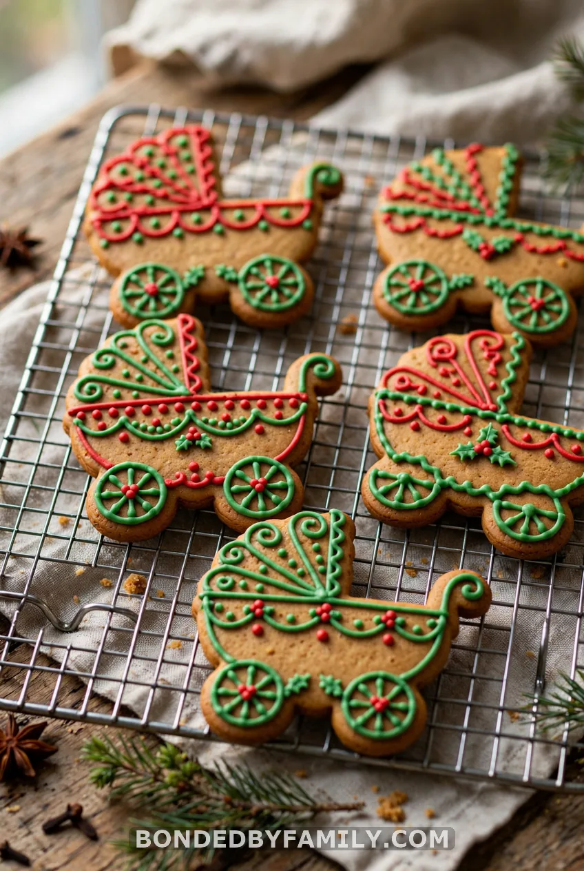 Gingerbread Baby Carriage Cookies