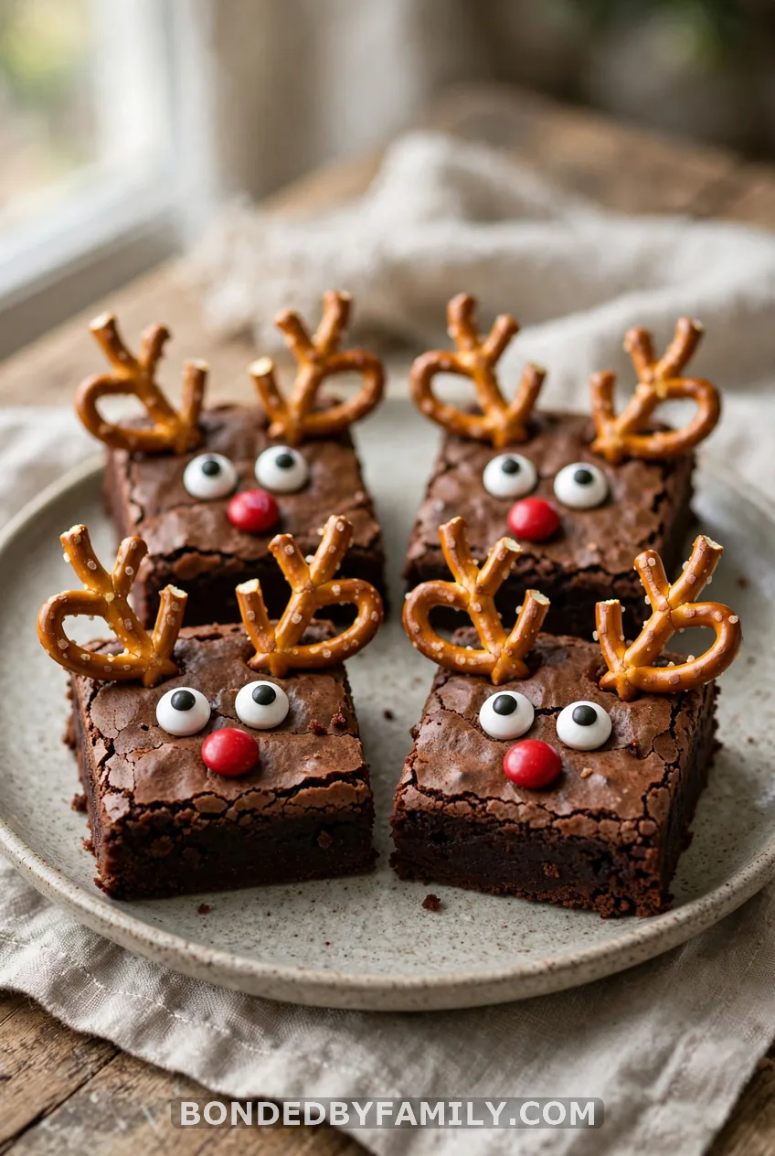 Reindeer Brownie Bites