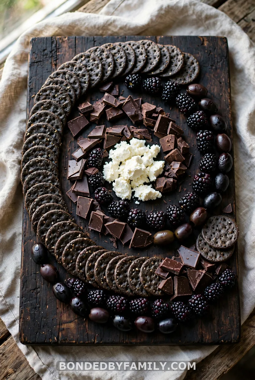Black-and-White Charcuterie Board