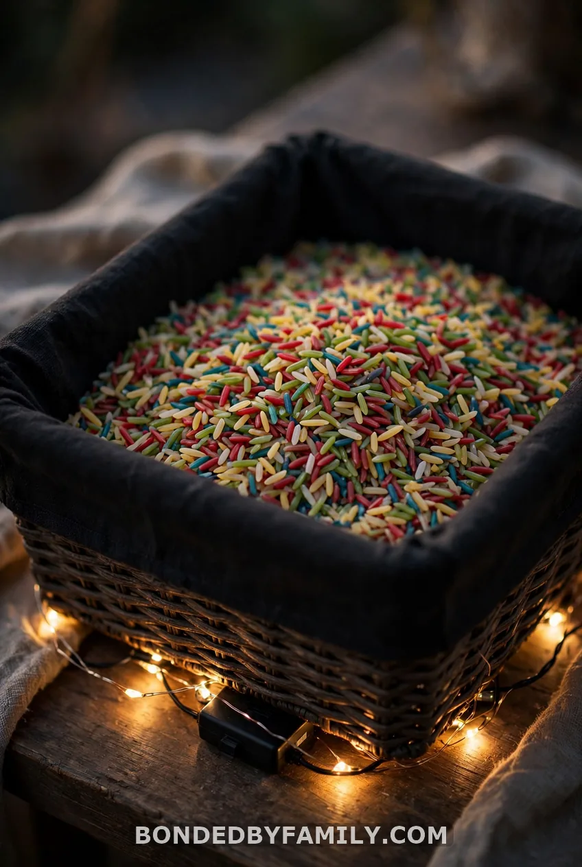 Christmas Lights Rice Bin