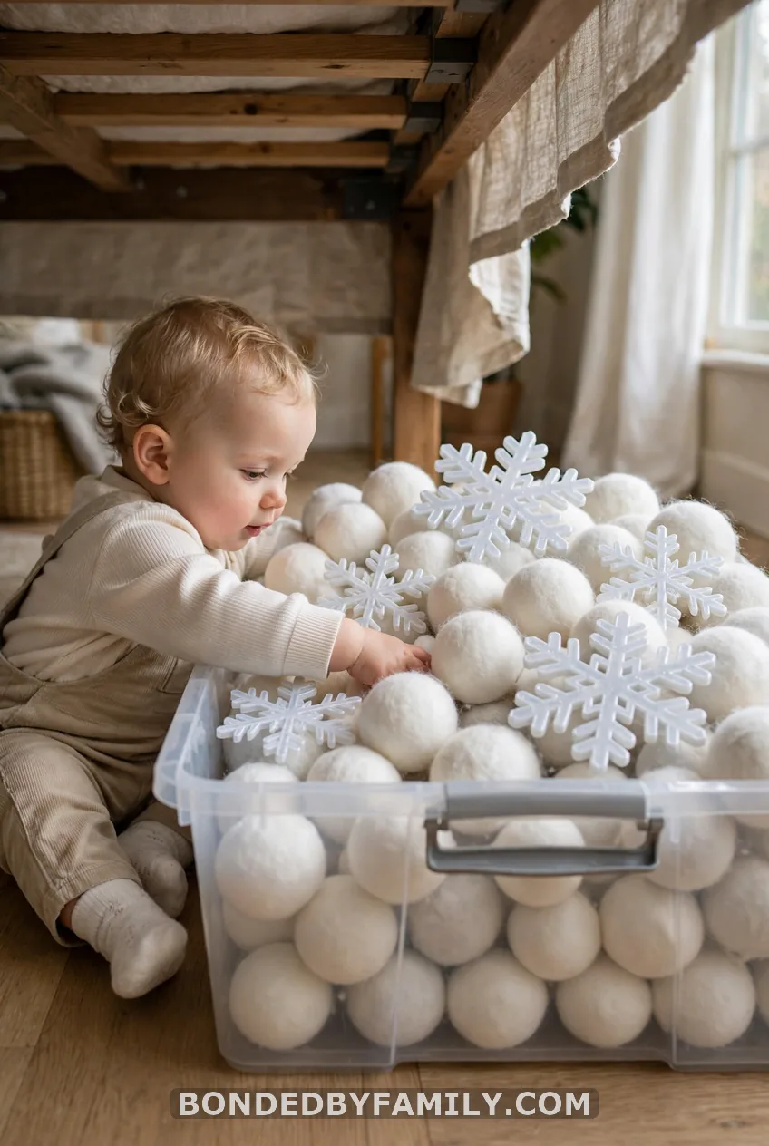 Snowball Fleece Ball Bin