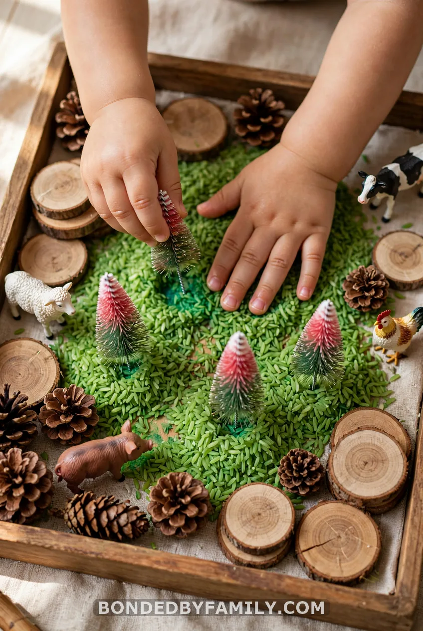 Christmas Tree Farm Sensory Bin