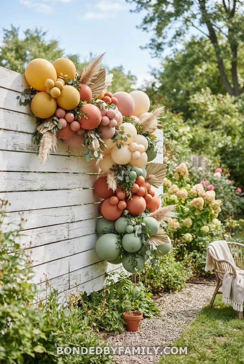 A Balloon Garland In Sun Colors