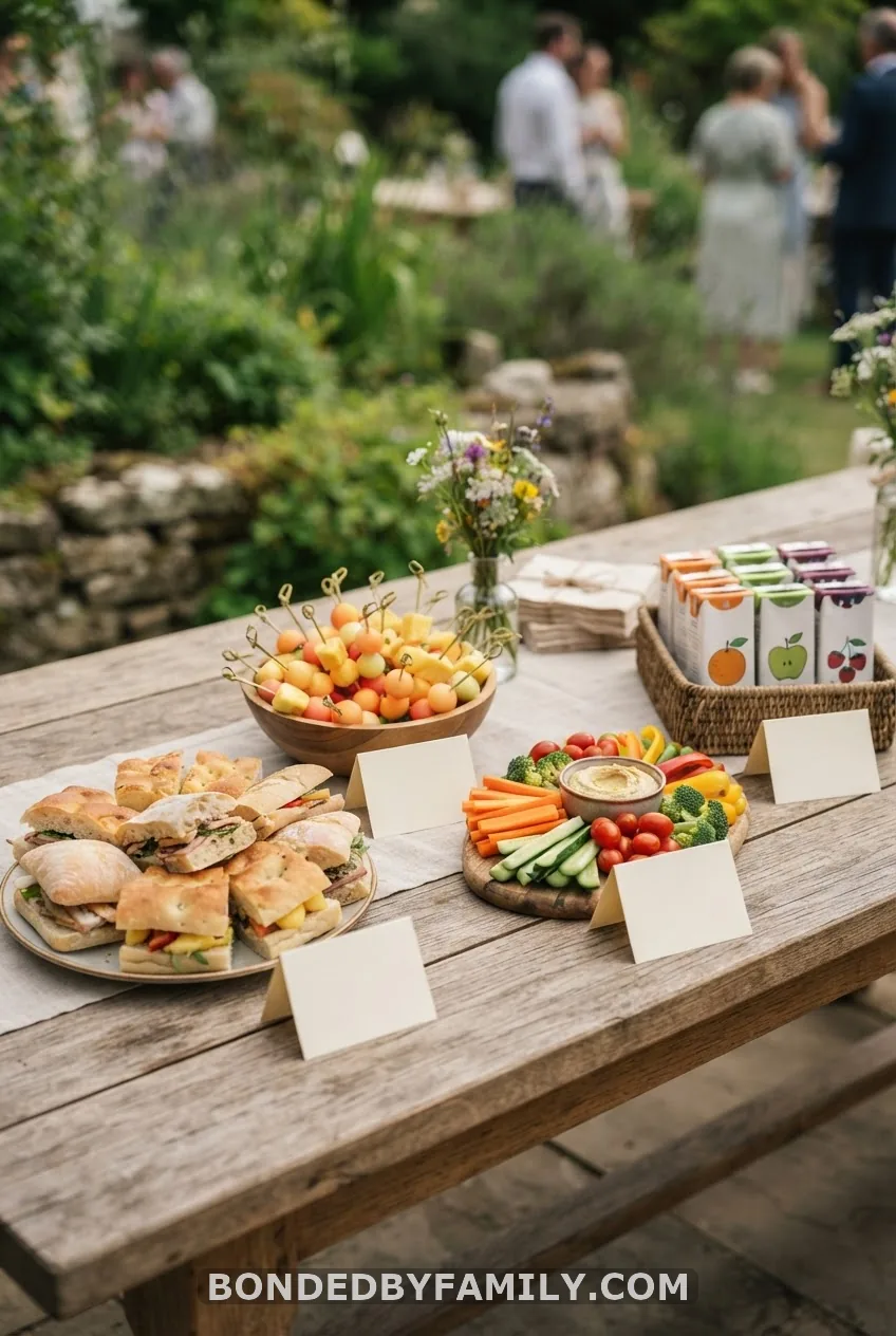 A Food Table With Sun-And-Sky Names