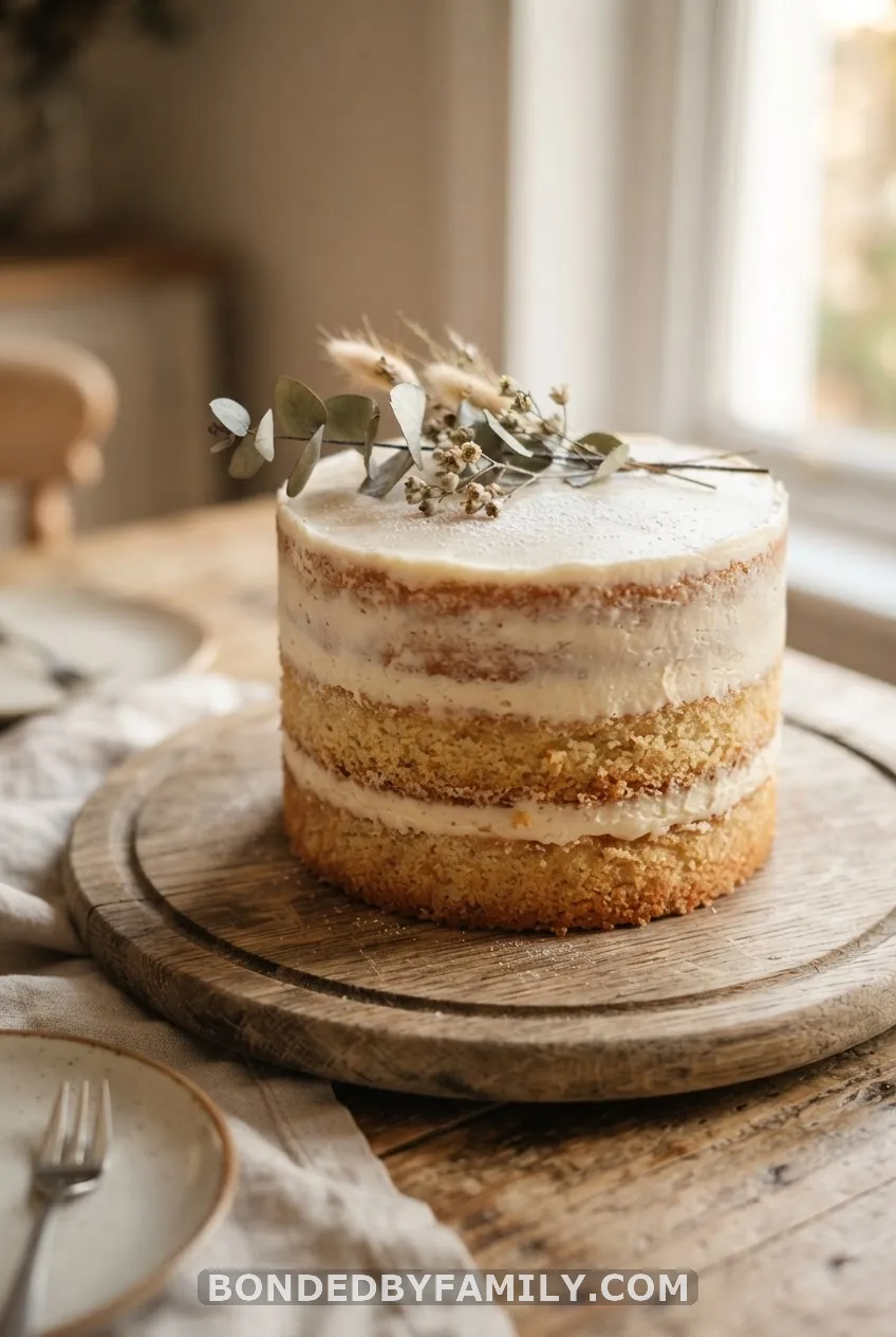 Semi-Naked Cake with One Sprig
