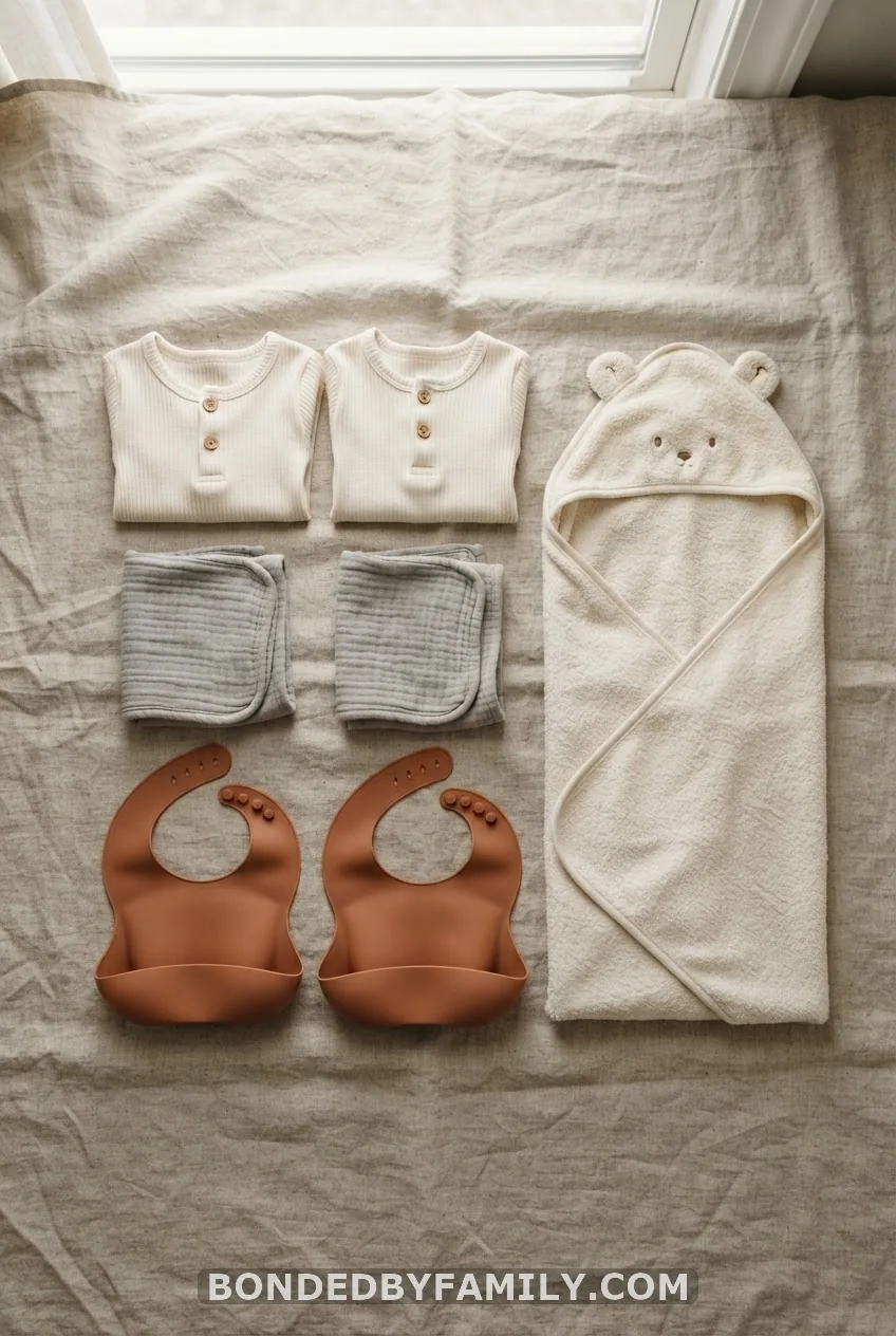 Bibs, Burp Cloths, Bodysuits and Hooded Towels