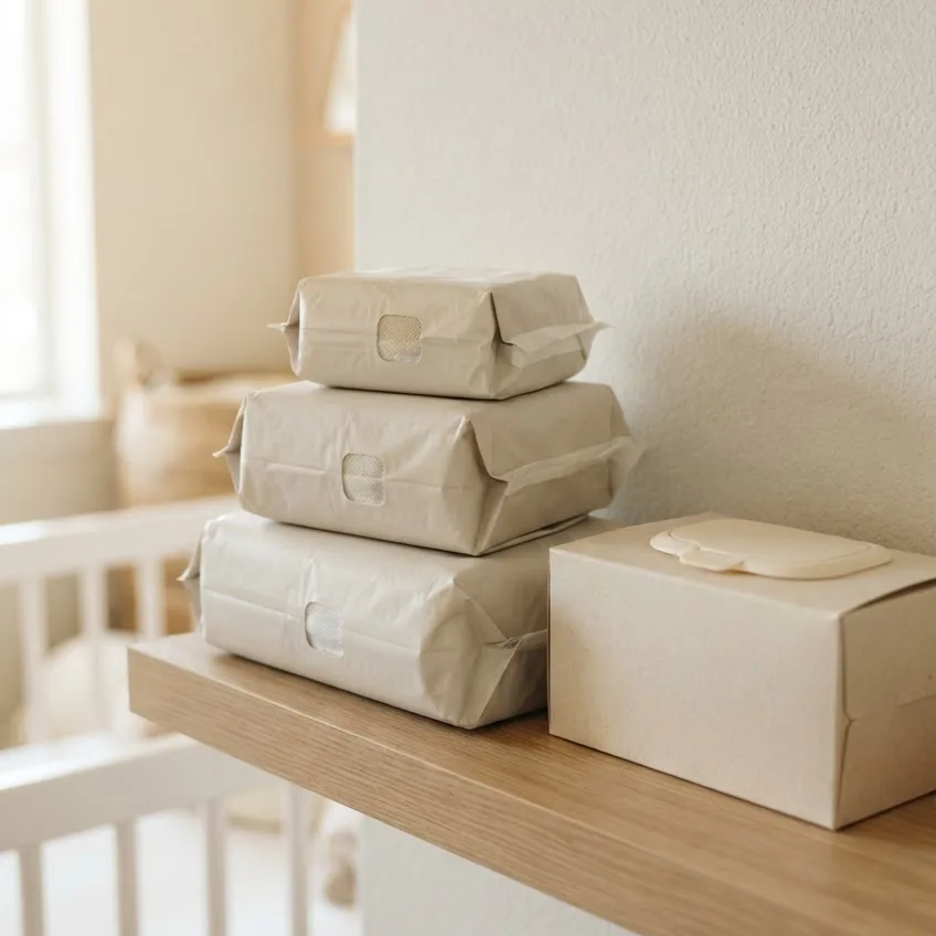 Diapers and Wipes in Mixed Sizes