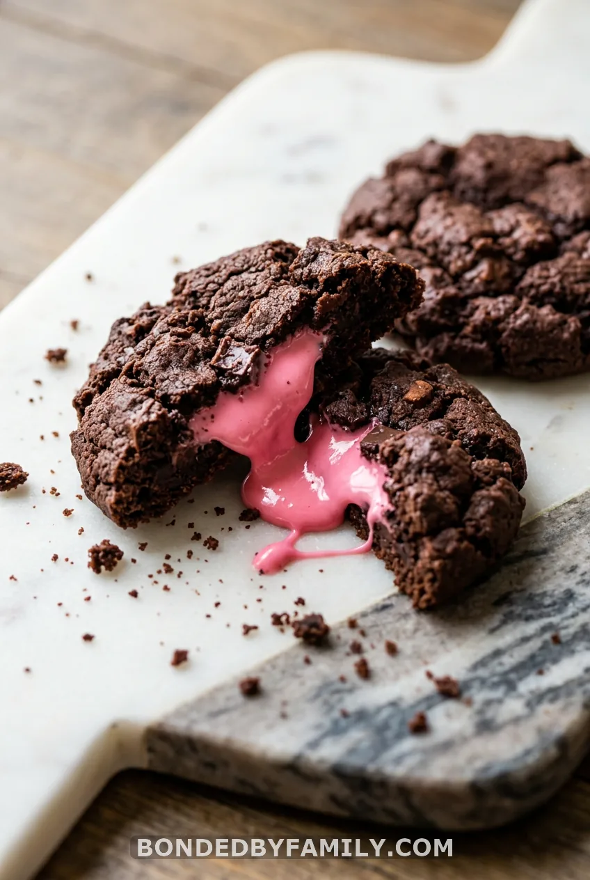 Double Chocolate Cookies with Candy Melt Centers