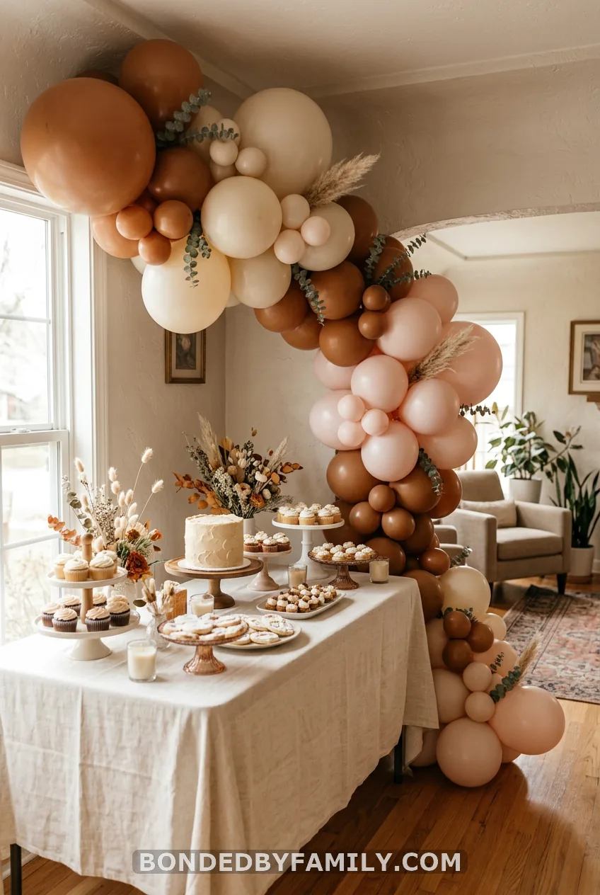 Balloon Garland in Cookie Colors