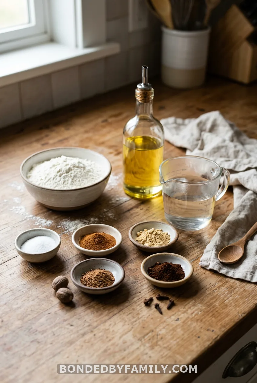 Gingerbread Playdough Ingredients and Supplies