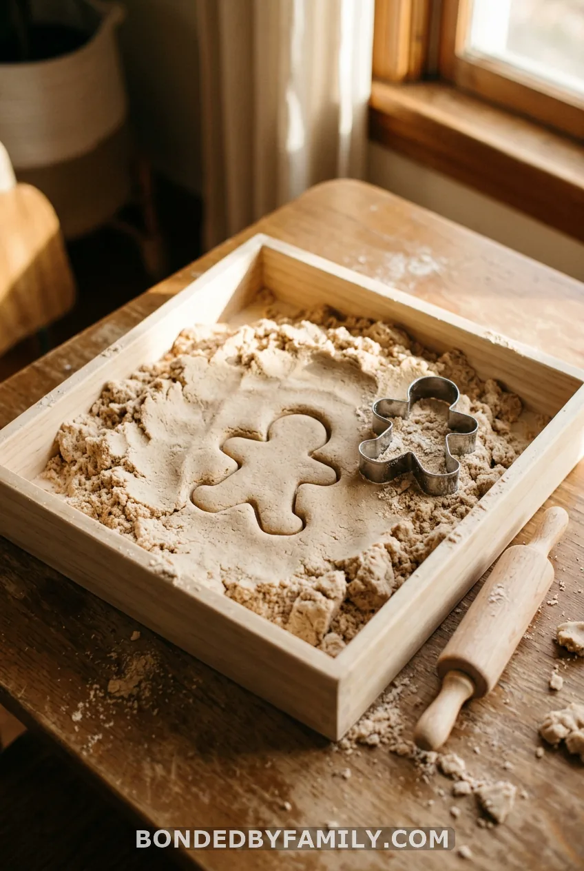 Gingerbread Cloud Dough Sensory Bin