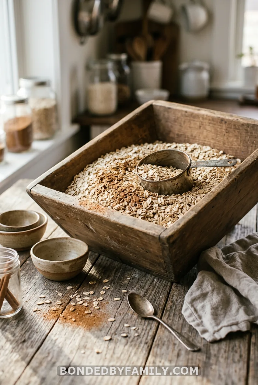 Gingerbread Oatmeal Sensory Bin