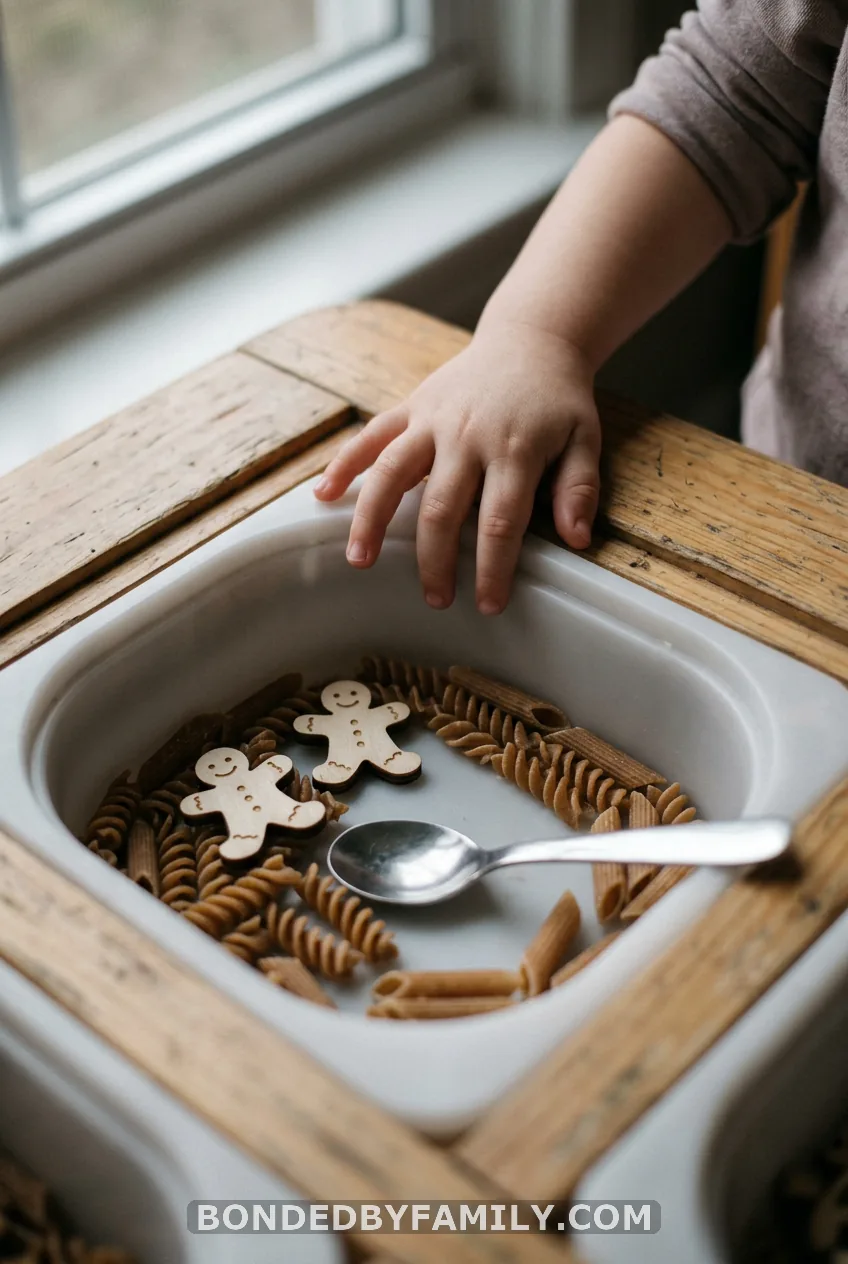 Low-Prep Gingerbread Bin for Sensory-Avoiding Kids