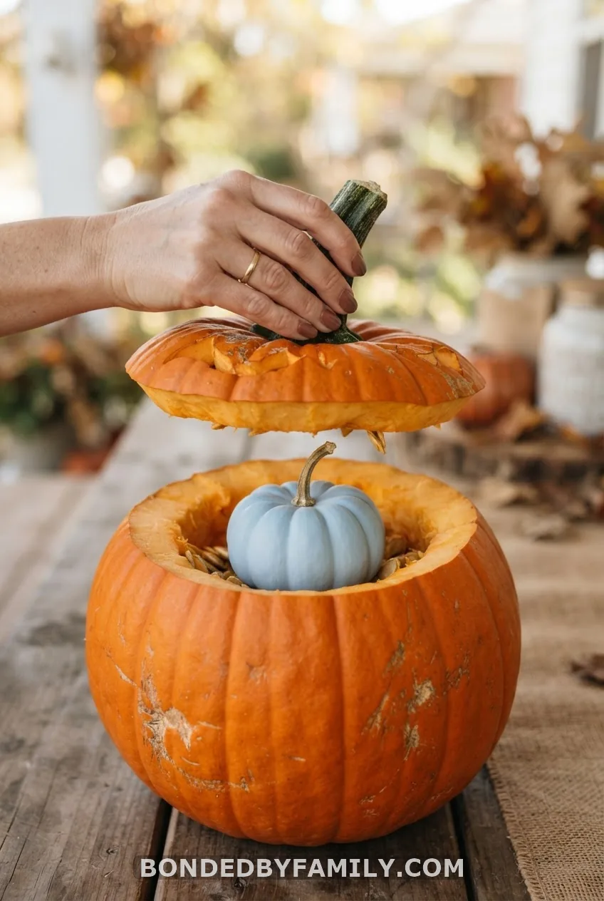 Mini Pumpkin Inside a Pumpkin