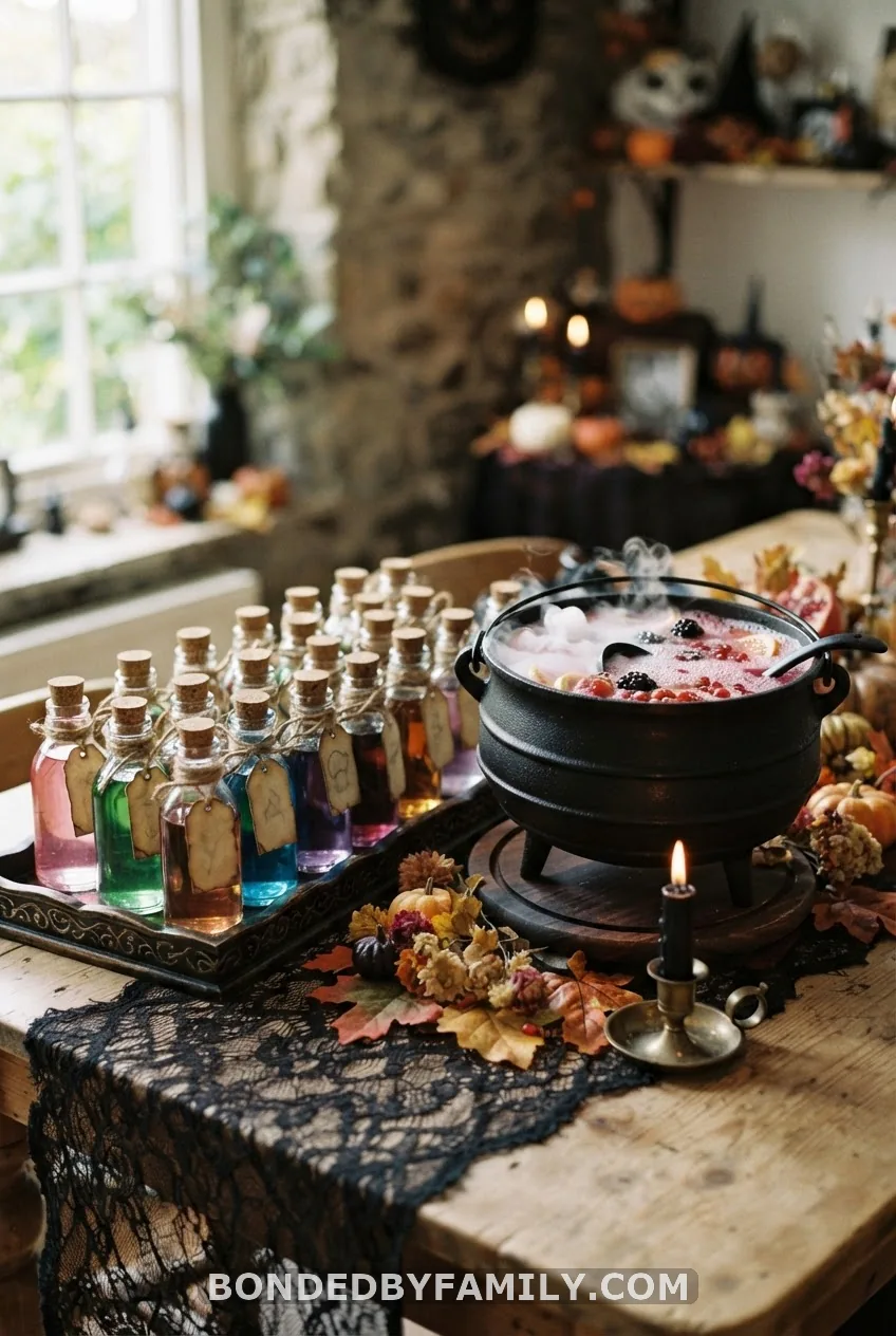 "Baby Is Brewing" Potion Bottles and Color-Changing Punch