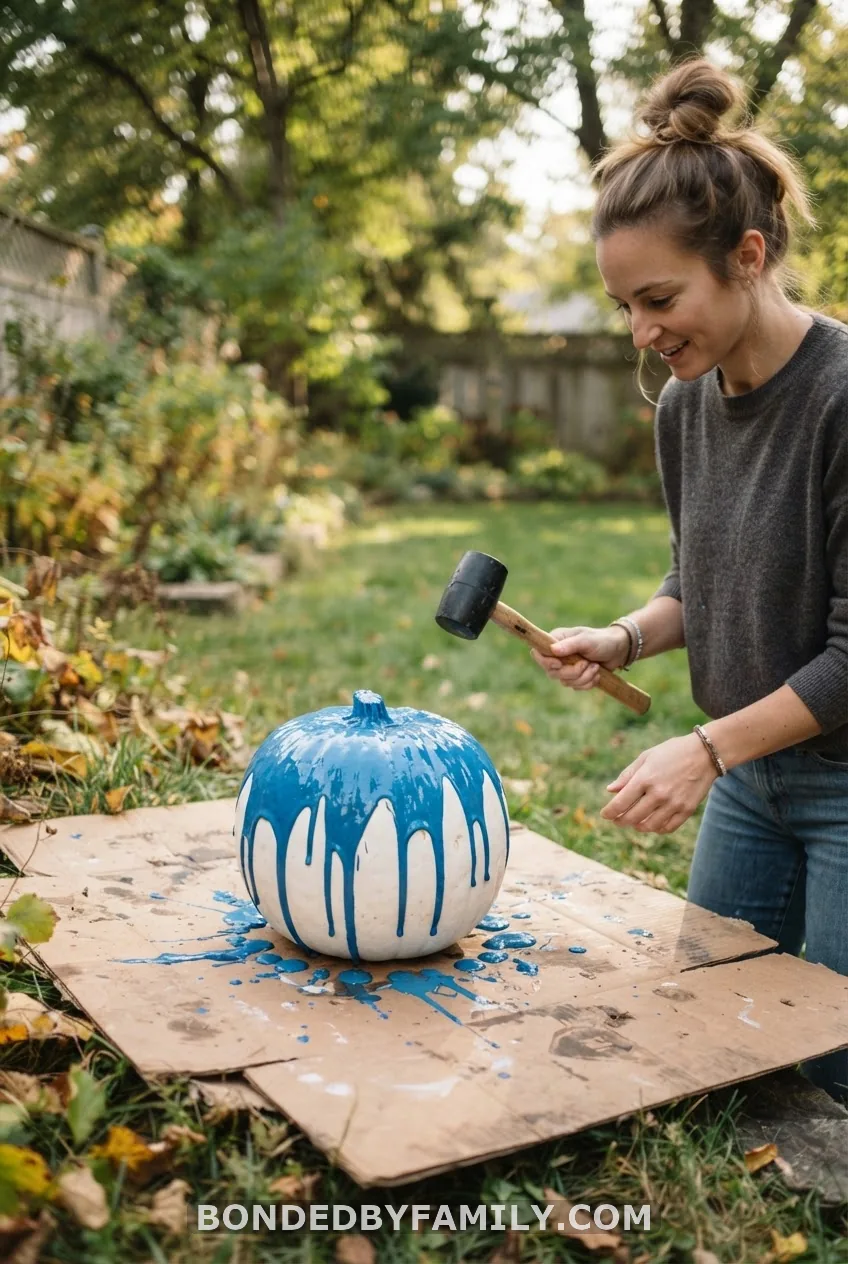 Pumpkin Paint Pour or Paint Smash