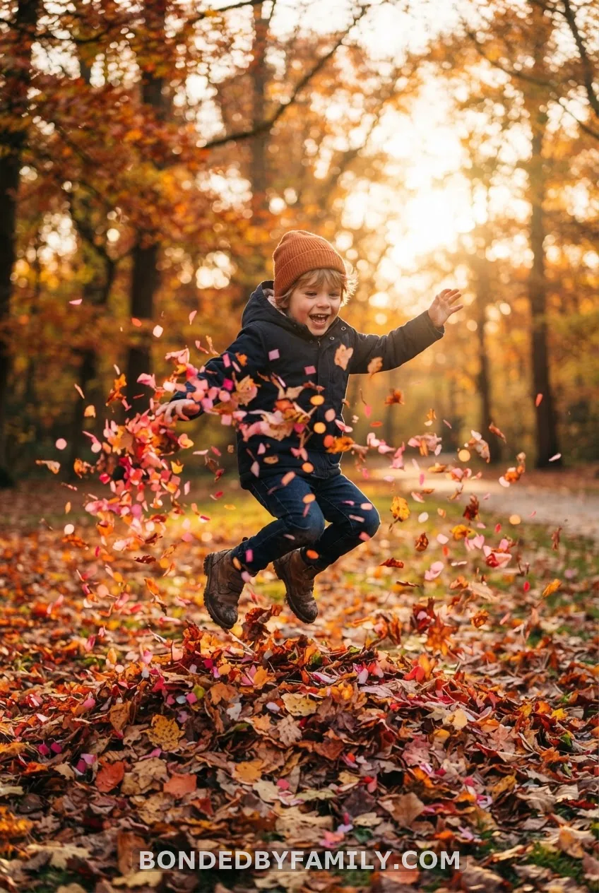 Leaf Pile Confetti Dive