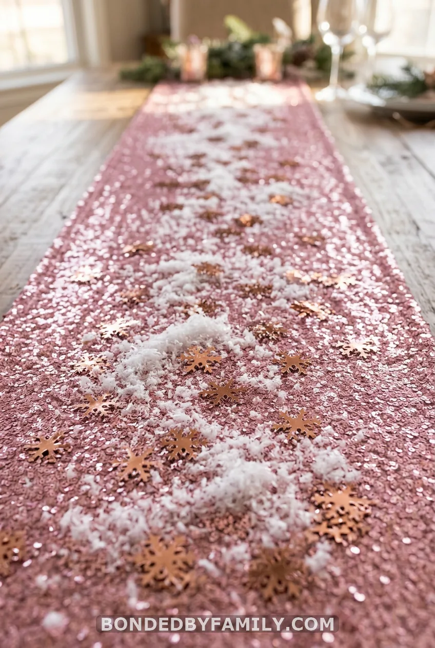 Sequin Runner, Faux Snow, and Confetti