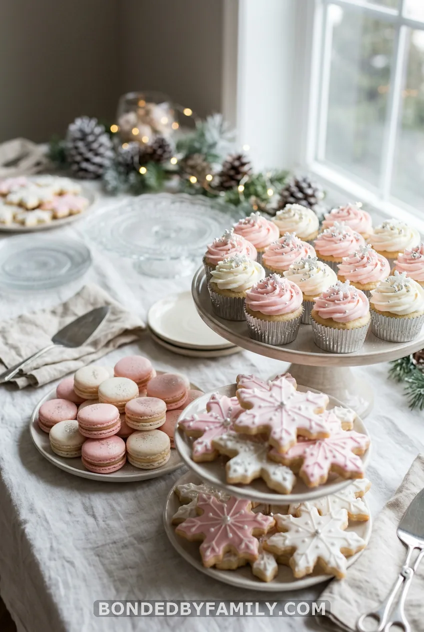 Pink and White Dessert Table