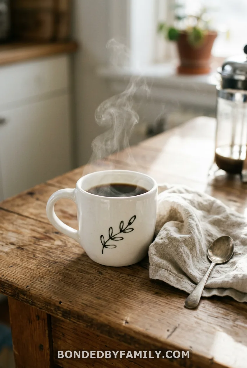 A "Grandma Est." Mug With Her Morning Coffee