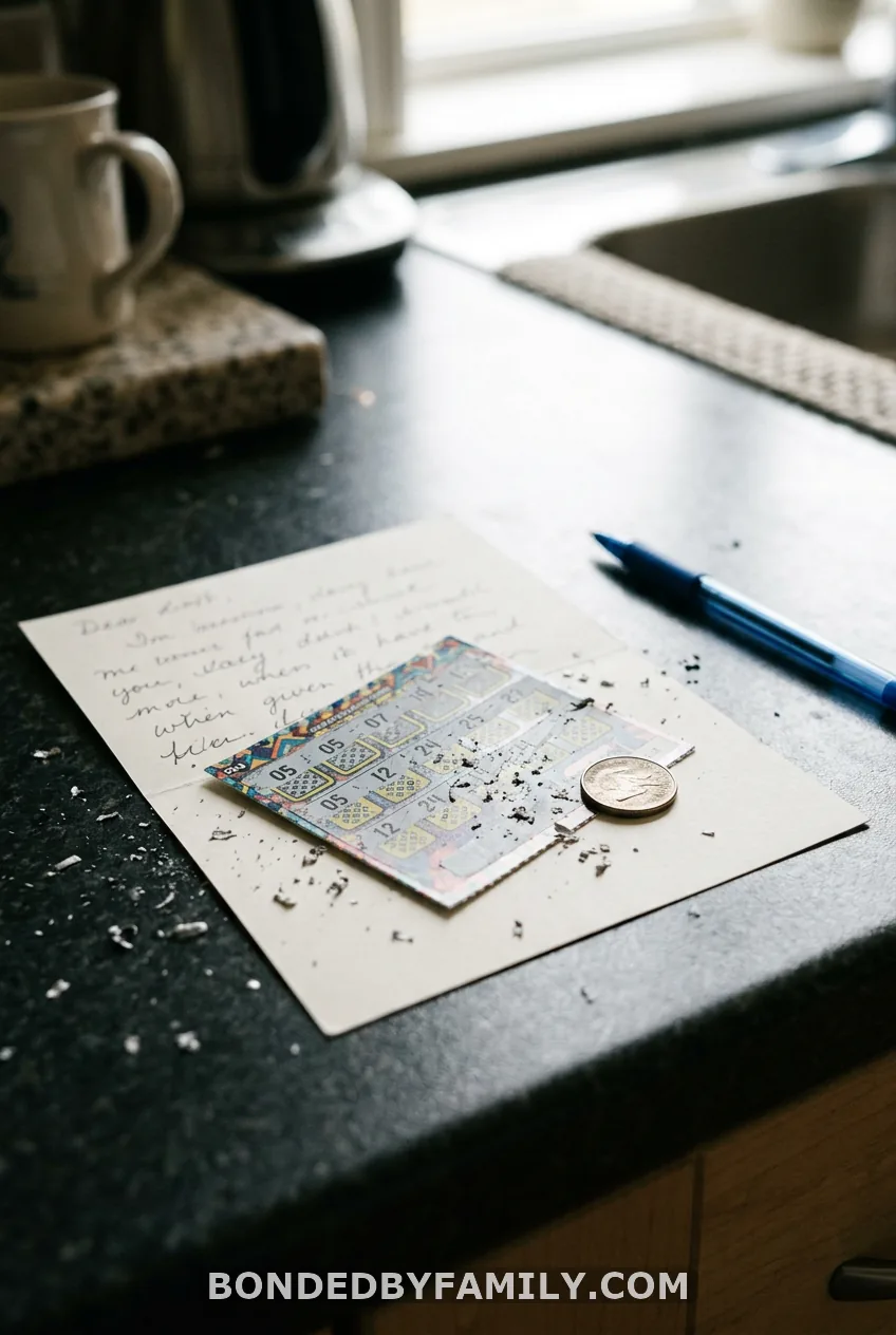 Lottery Ticket With a Note