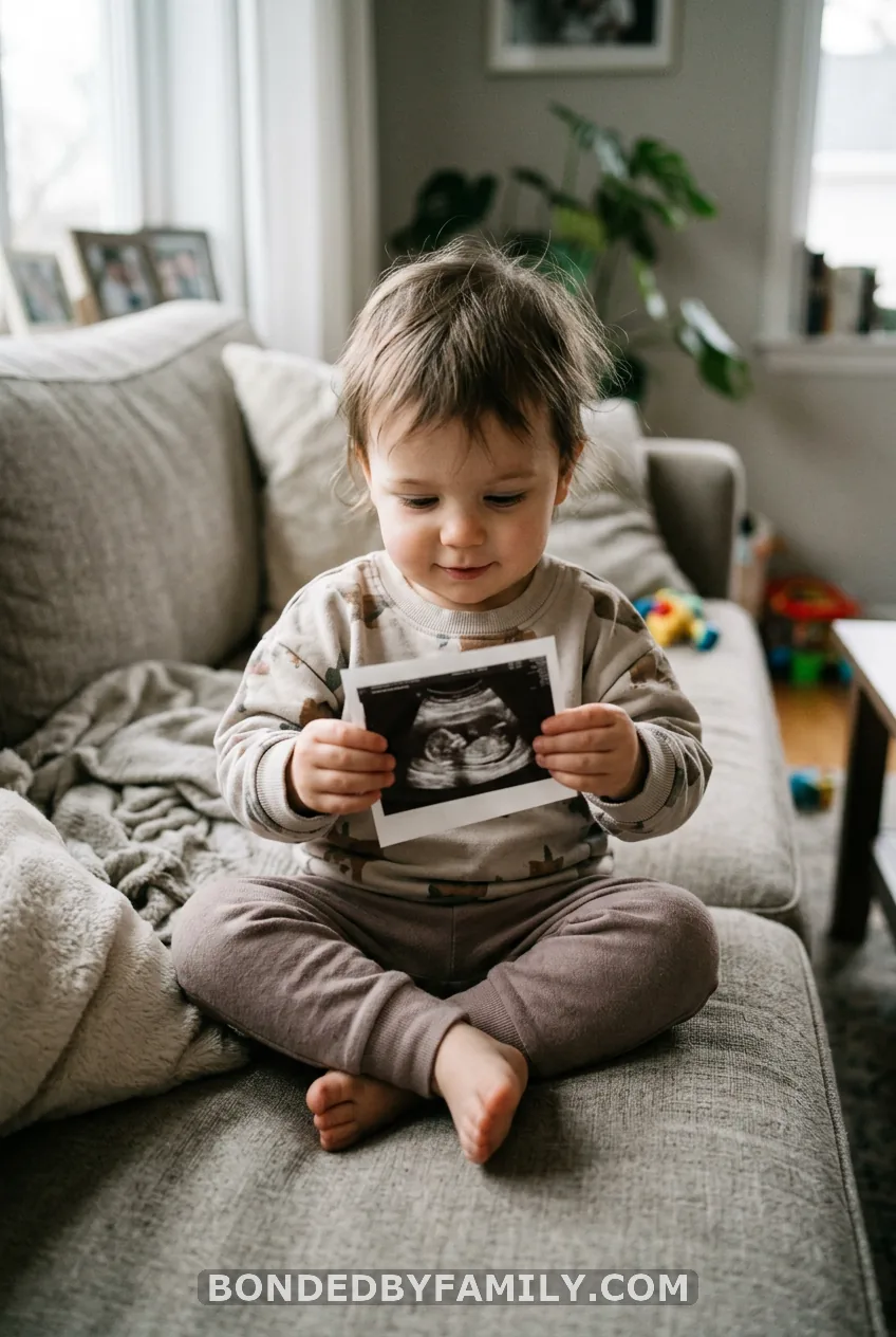 Firstborn Holding the Sonogram