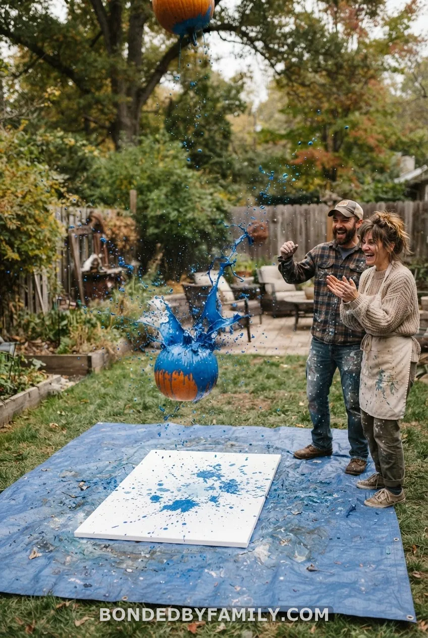 Smash Pumpkin Paint Reveal (No Fire, No Smoke)