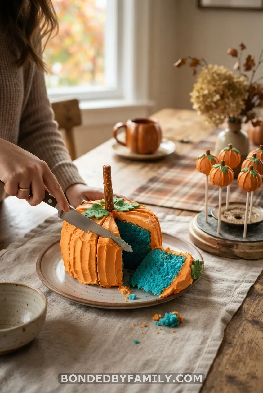 Pumpkin Cake, Color-Dyed Pie & Cake Pops