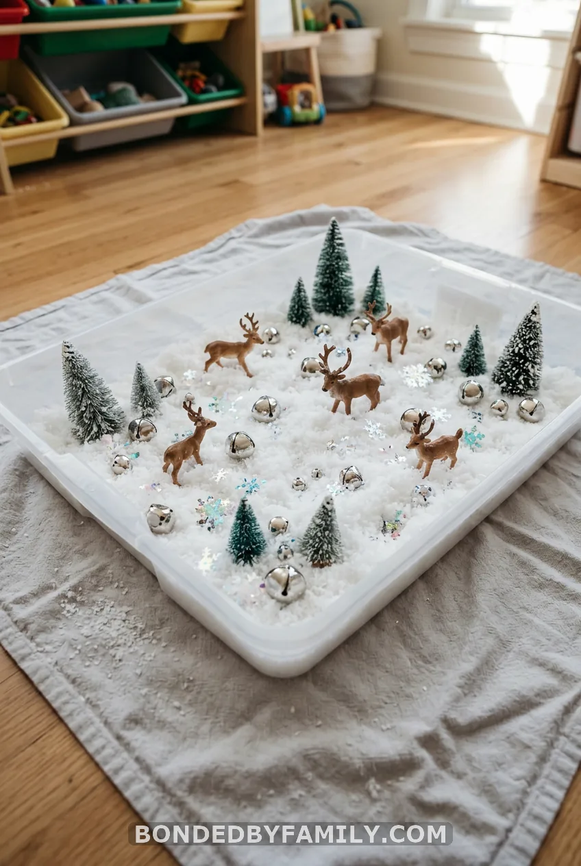 Fake Snow Reindeer Food Sensory Bin