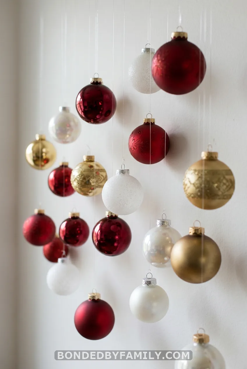 Floating Ornaments on Fishing Line
