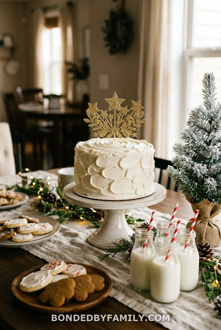 Milk-and-Cookies Dessert Bar with Cake Topper