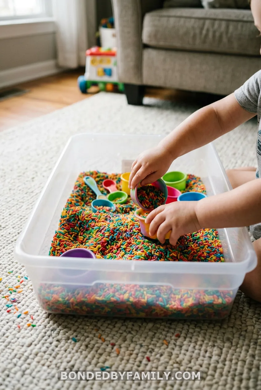 Rainbow Dyed Rice Bin