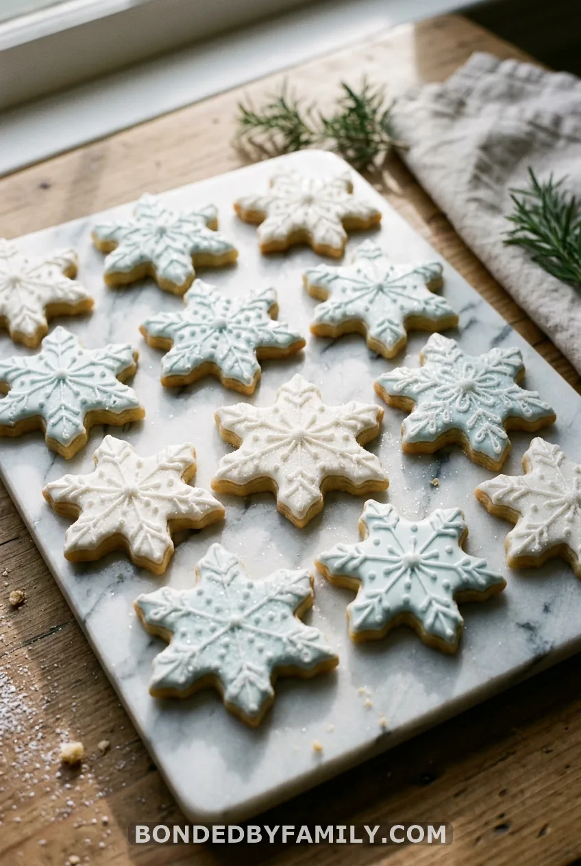 Snowflake Sugar Cookies With Royal Icing
