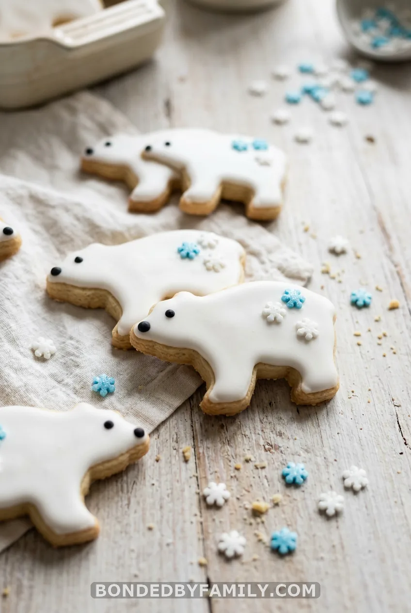 Polar Bear Shortbread Cookies