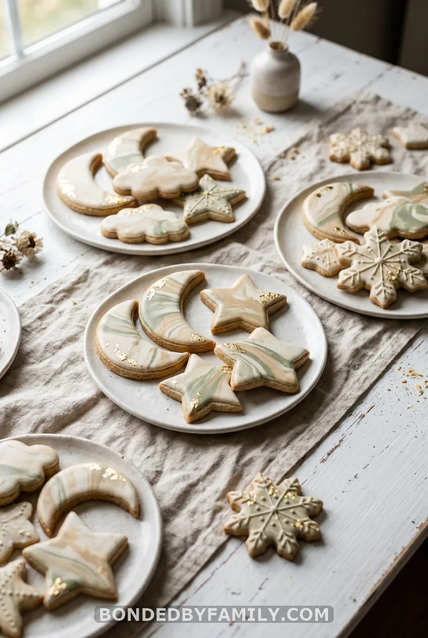 Neutral and Snow-Dusted Cookies for Any Gender