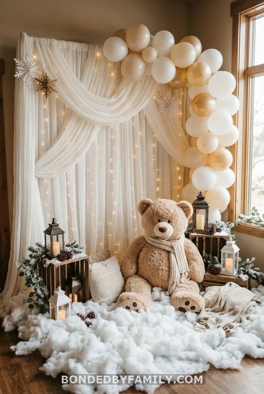 Snowy Bear Photo Backdrop