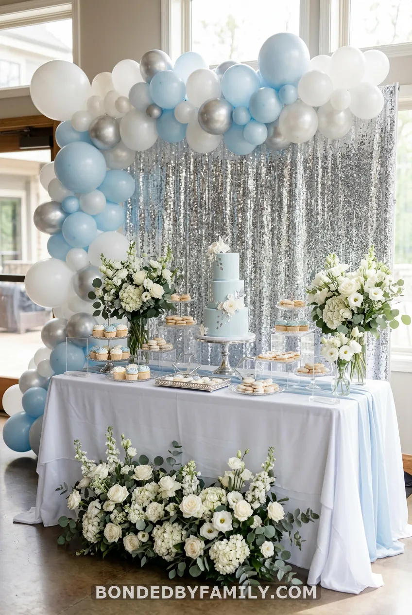 Winter Wonderland in Ice Blue & Silver